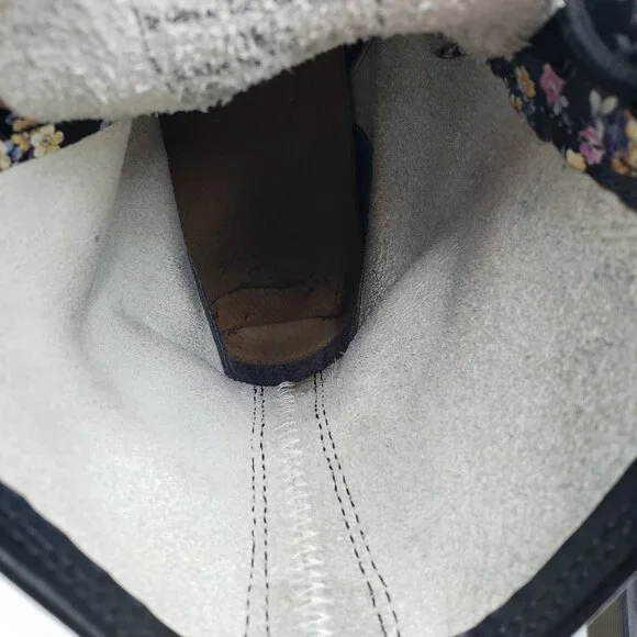 Dr. Martens Black Floral Combat Boots - Picture 10 of 11